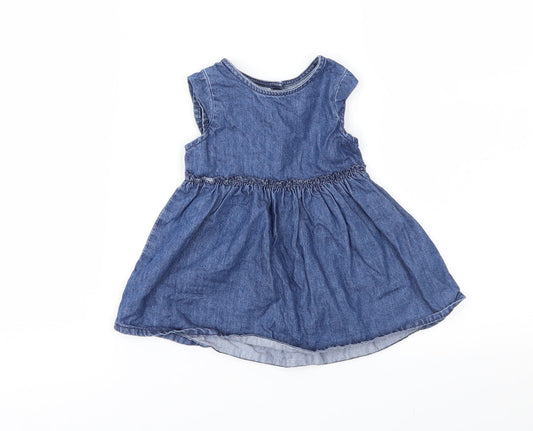 NEXT Girls Blue Denim Fit & Flare Size 0-3 Months