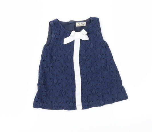NEXT Girls Blue Lace Fit & Flare Size 3-6 Months
