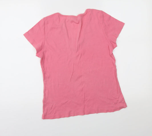 Bonmarché Womens Pink Basic T-Shirt Size S