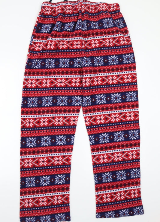 Womens UK Size L Preworn Regular Fit Sweatpants Red Trousers