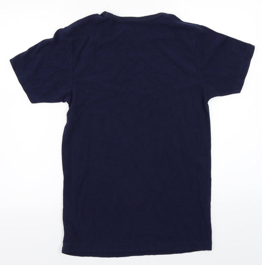 Womens UK Size S Matalan Blue Basic T-Shirt