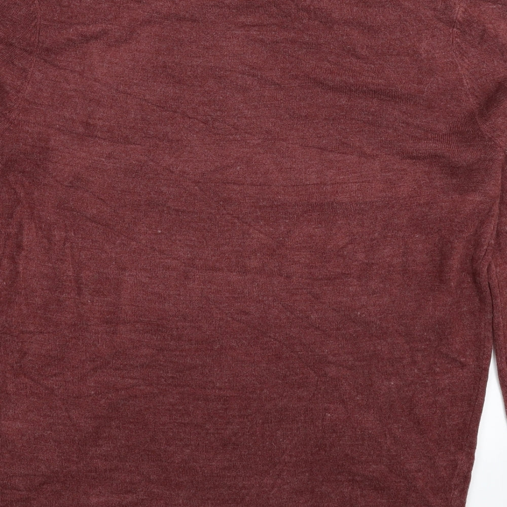 C&A Mens Brown Knit Pullover Jumper Size M