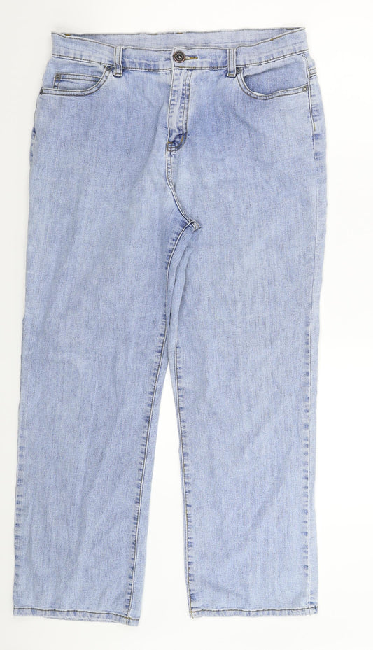 Universal Womens Blue Denim Bootcut Jeans Size 32 in L26 in
