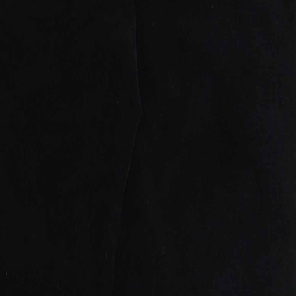 Indivia Womens Black Corduroy Trousers Size 28 in L27 in