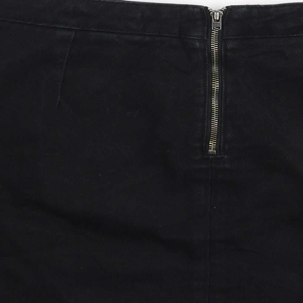BDG Womens Black Denim A-Line Skirt Size L
