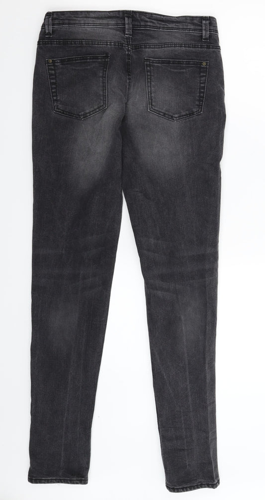 Denim & Co. Womens Black Denim Skinny Jeans Size 10 L31 in