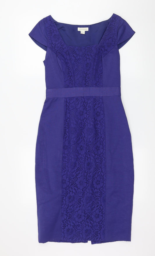 Monsoon Womens Blue Pencil Dress Size 8