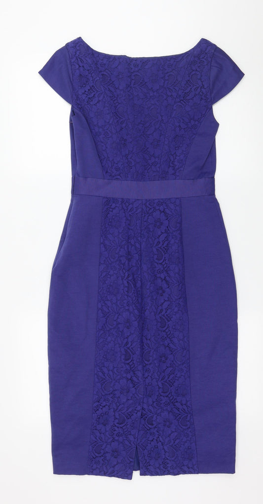 Monsoon Womens Blue Pencil Dress Size 8