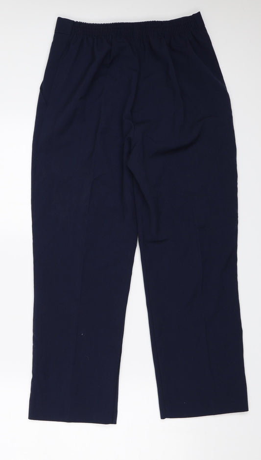 Dixie Womens Blue Trousers Size 12 L23 in