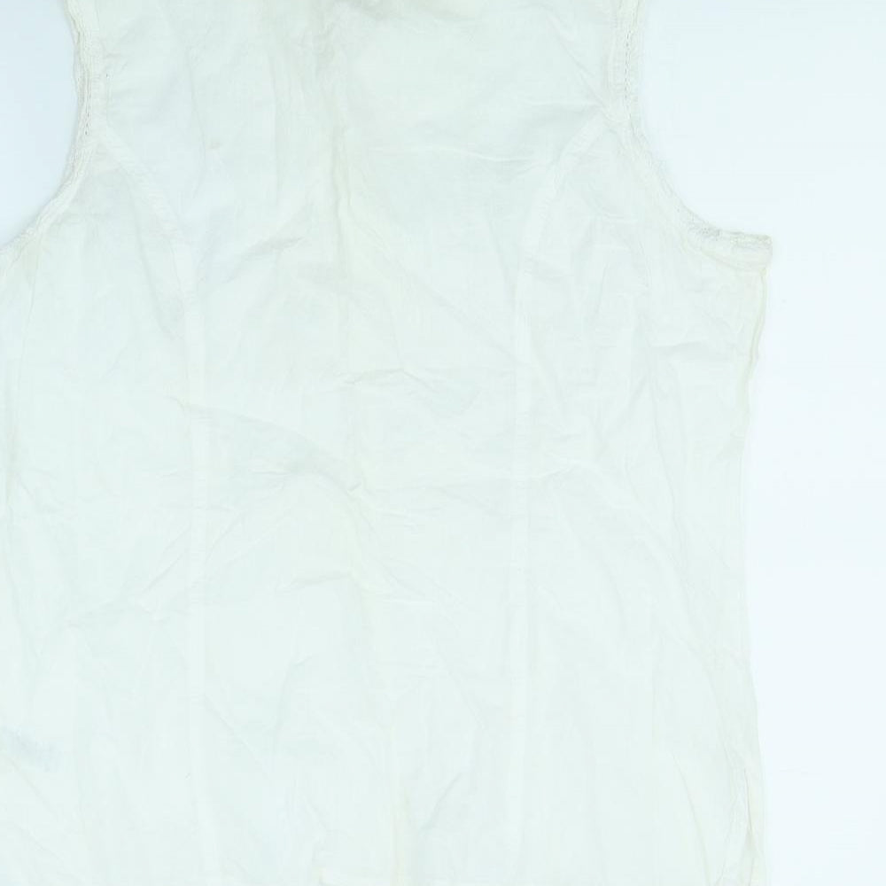 Womens UK Size 16 BHS White Basic Button-Up