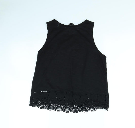 Womens UK Size 10 New Look Black Basic Tank
