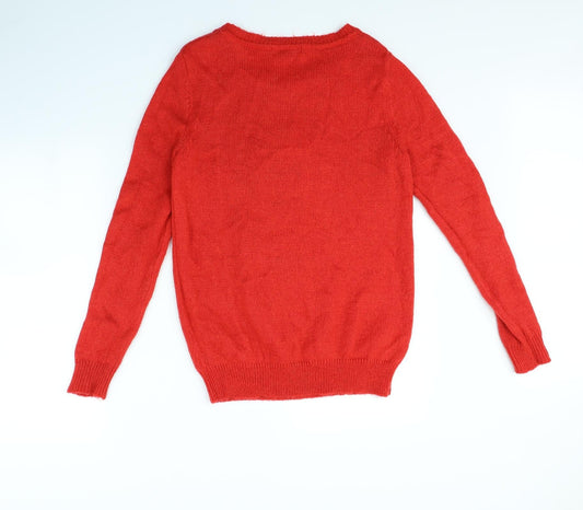 FOREVER 21 Womens Red Pullover Jumper Size M - 9