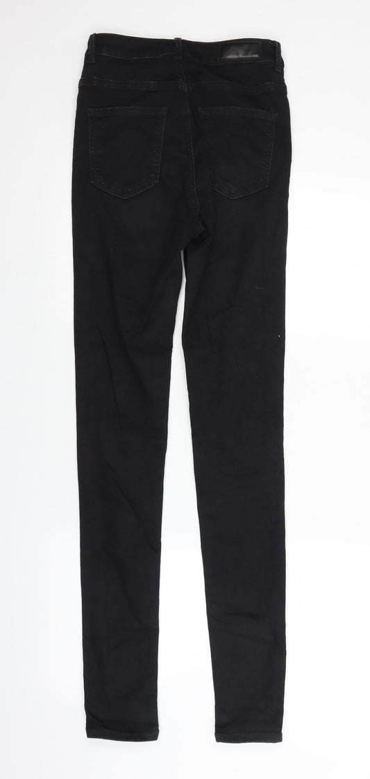 Never denim Womens Black Denim Skinny Jeans Size S L30 in