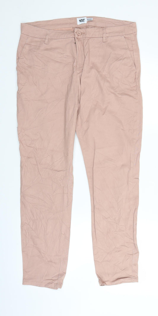157 Womens Pink Trousers Size 32 in L28 in