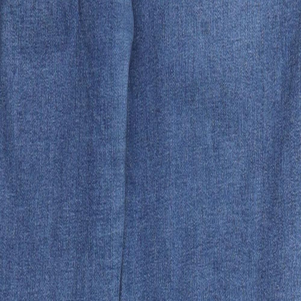 /Denim Womens Blue Denim Straight Jeans Size 12 L26 in