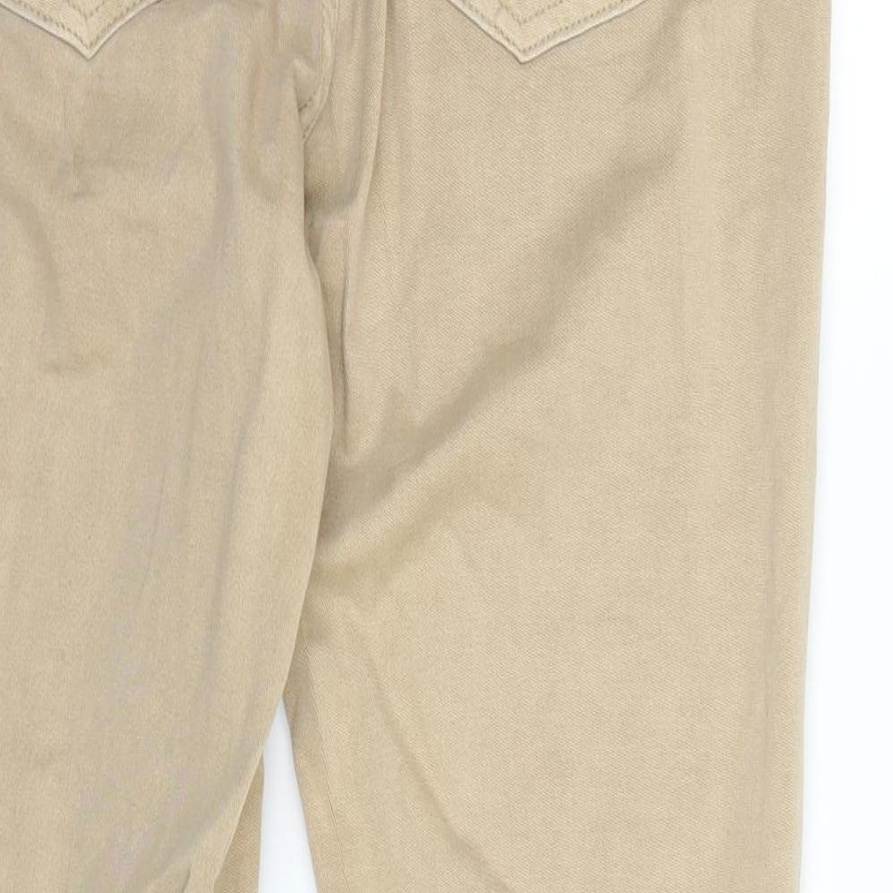 F&F Womens Beige Chino Trousers Size 8 L24 in