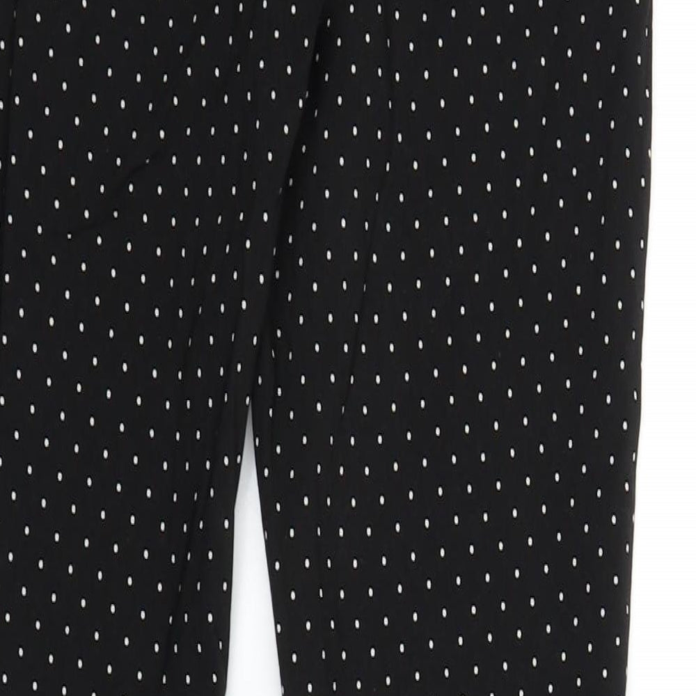 Primark Womens Black Polka Dot Trousers Size 12 L29 in