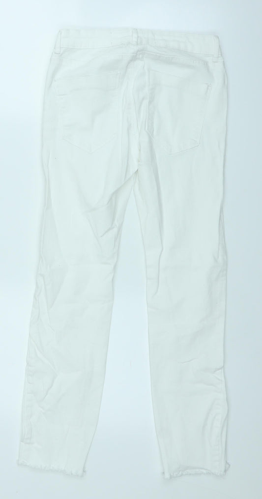 Primark Womens White Denim Straight Jeans Size 6 L24 in