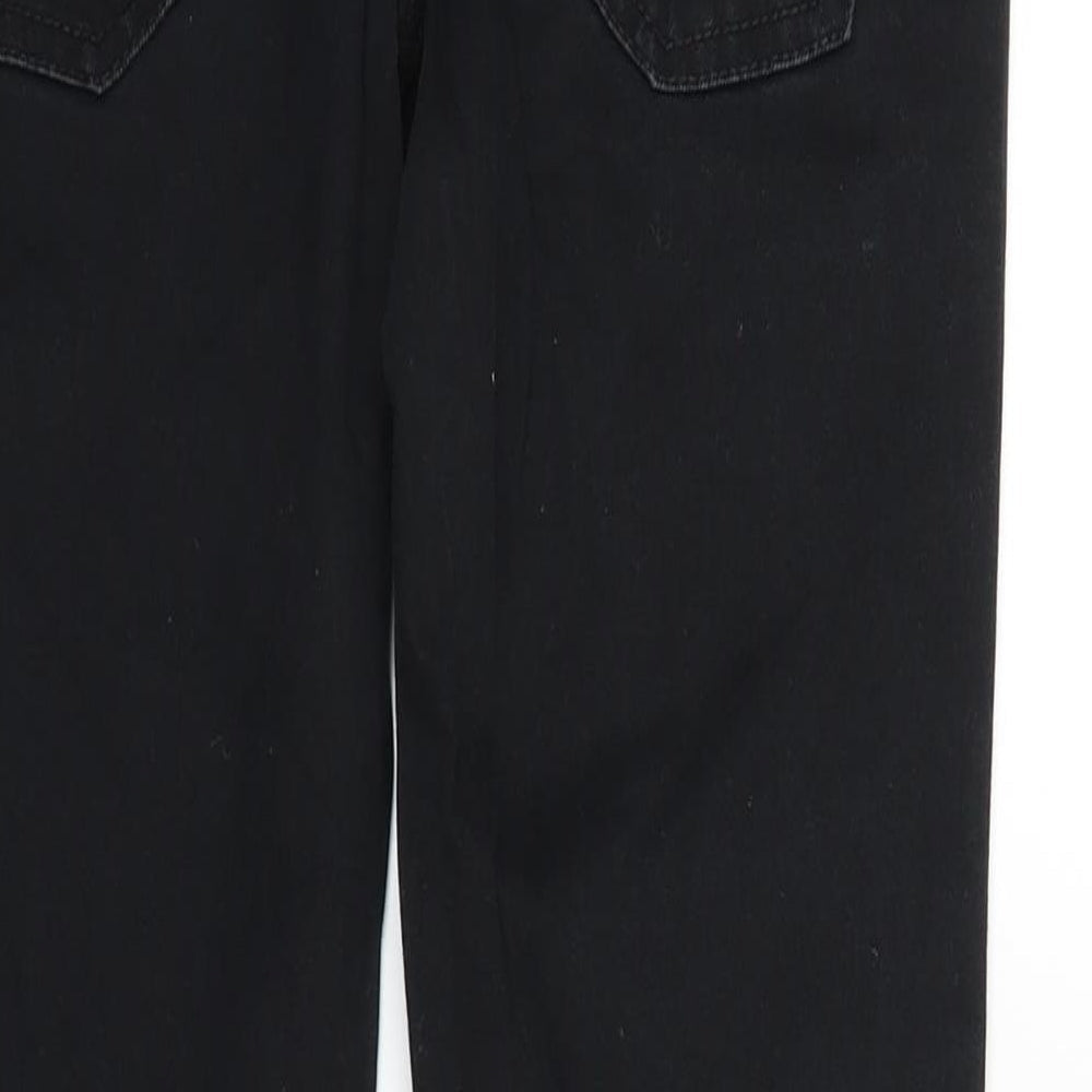Kappahl Womens Black Denim Straight Jeans Size 6 L26 in
