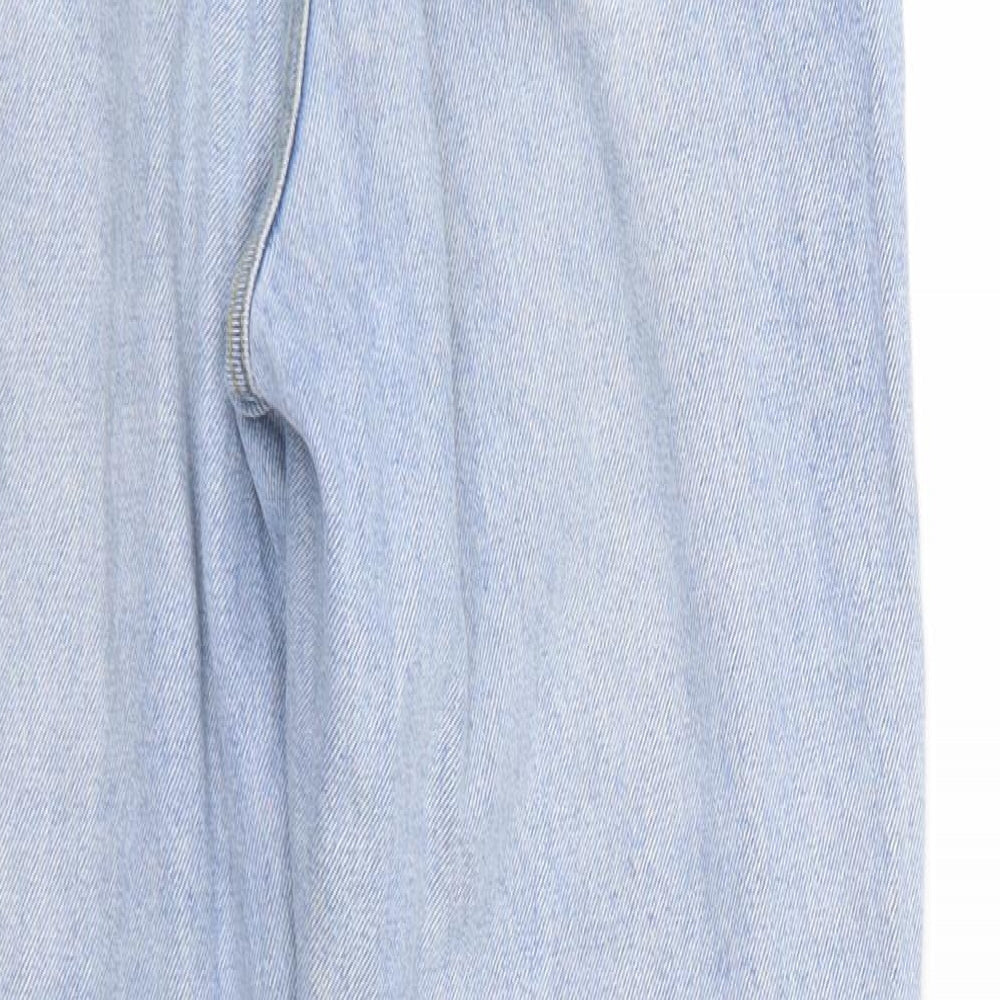 Womens UK Size XS Shien Regular Fit Cropped Blue Jeans