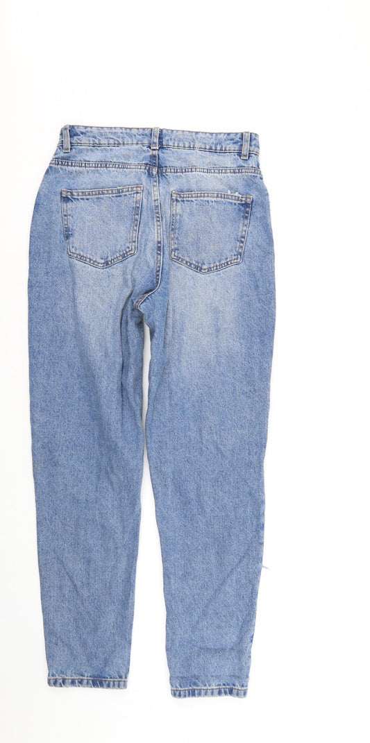 Denim & Co. Womens Blue Denim Straight Jeans Size 8 L28 in