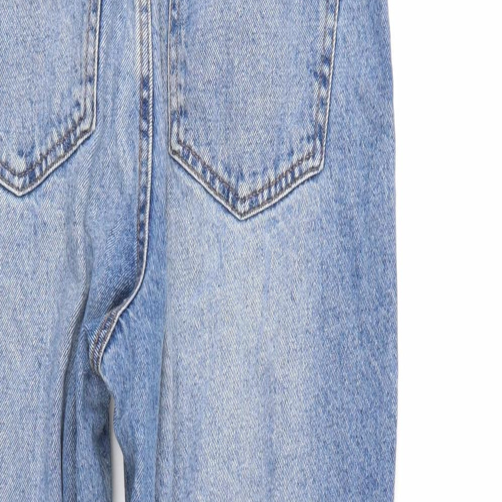 Denim & Co. Womens Blue Denim Straight Jeans Size 8 L28 in