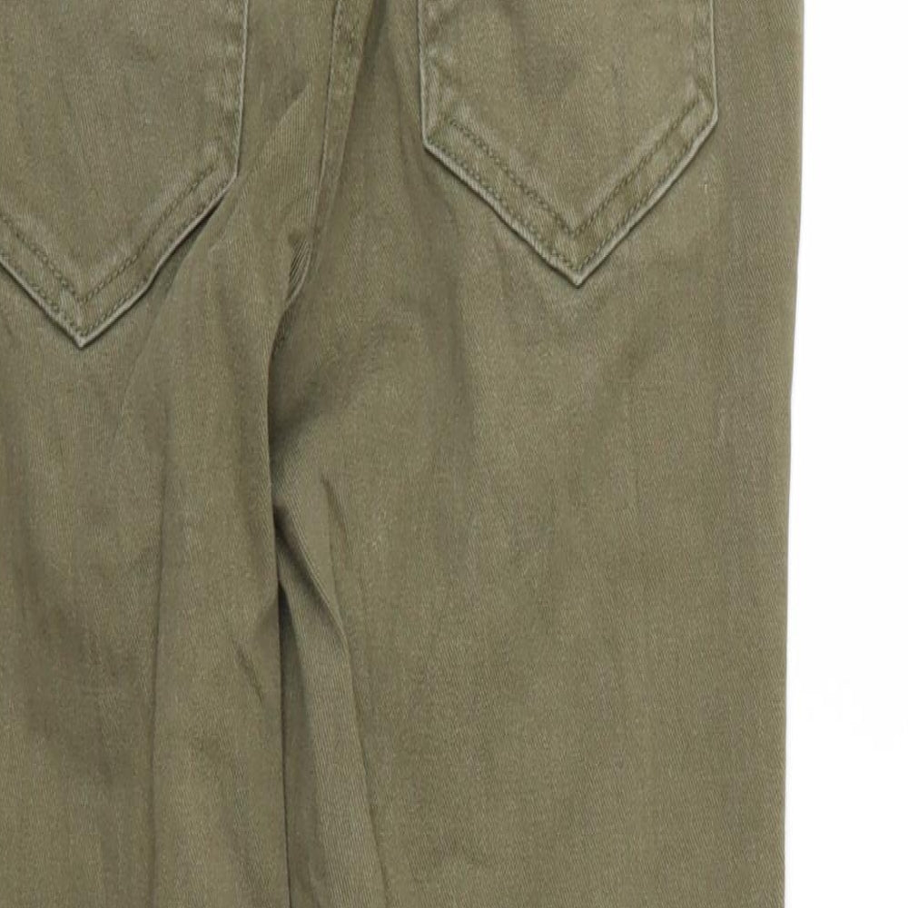 F&F Womens Green Denim Cropped Jeans Size 8 L23 in