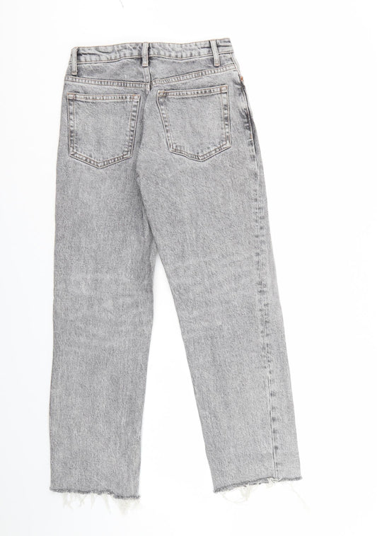 Mens UK Size 24 Top Shop Regular Fit Cropped Grey Jeans