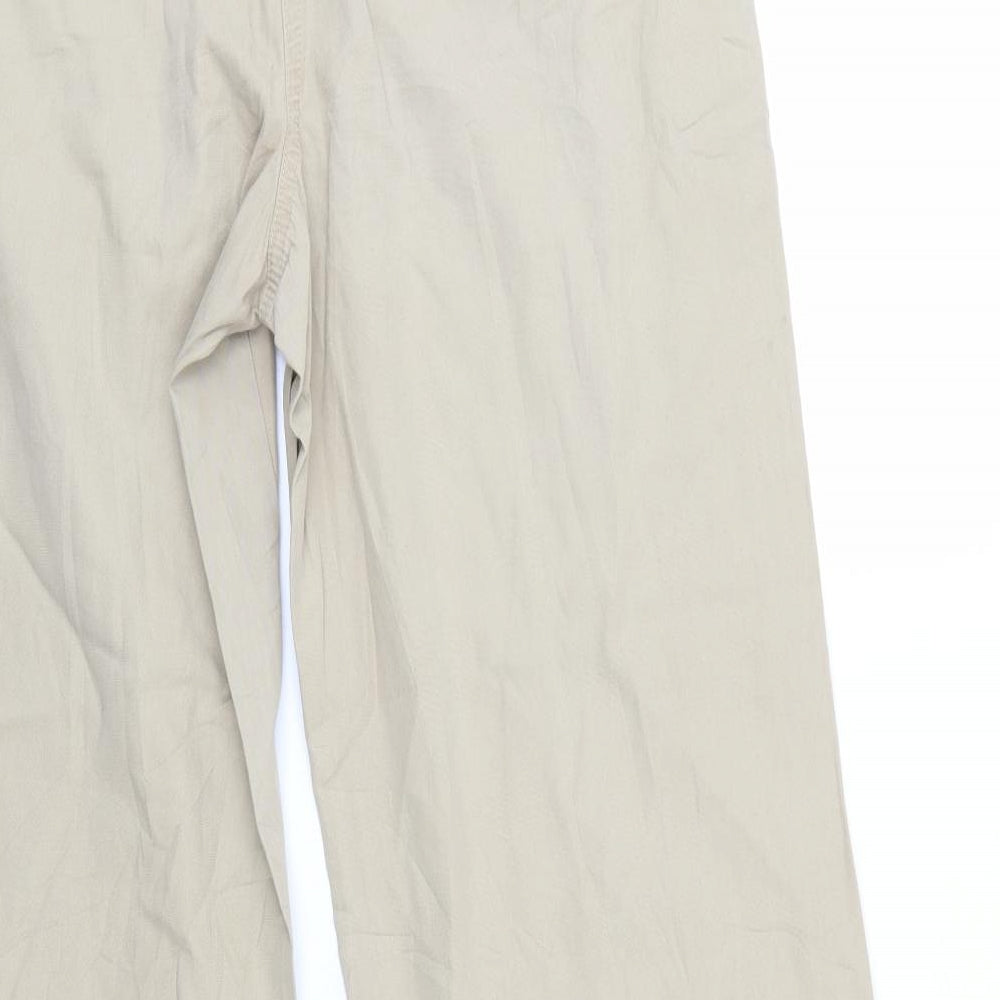 Womens UK Size 14 Street One Regular Fit Straight Beige Jeans