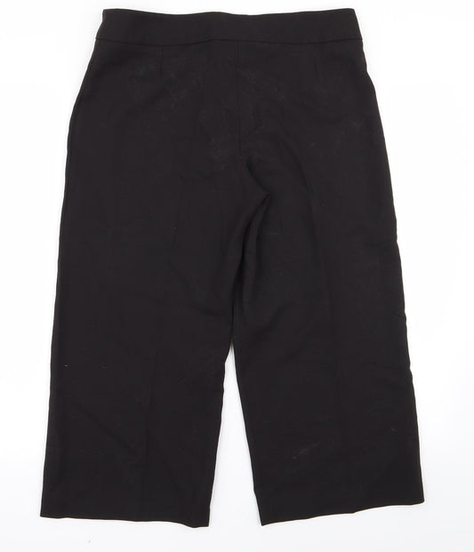 Womens UK Size 12 Preworn Regular Fit Black Trousers