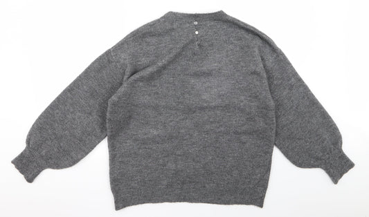 F&F Mens Grey  Rayon Pullover Jumper Size M