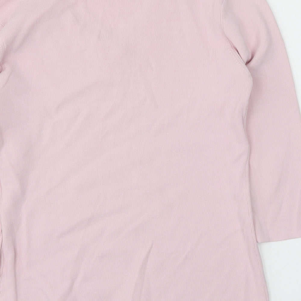 Debbie Morgan Womens Pink Basic Blouse Size S