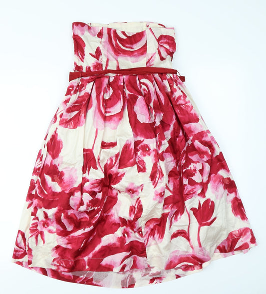Atmosphere Womens Ivory Floral Fit & Flare Size 8