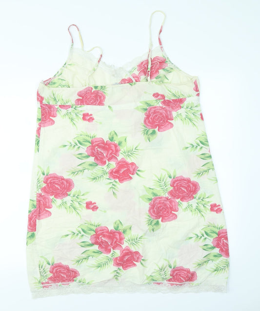 E-vie Womens White Floral A-Line Size 14