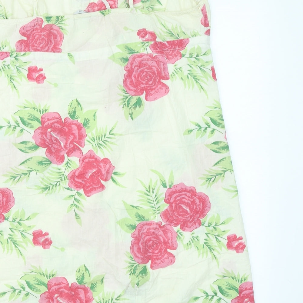 E-vie Womens White Floral A-Line Size 14