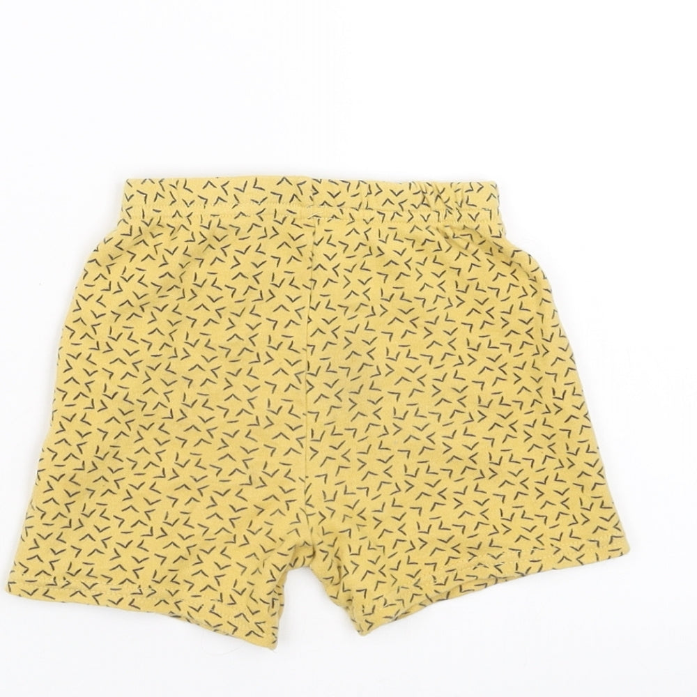 George Baby Yellow Geometric Trousers Size 6-9 Months - shorts