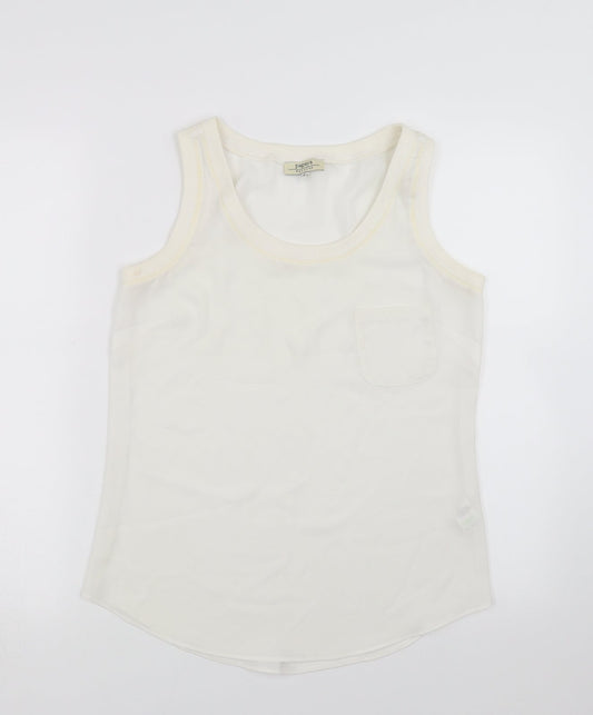 Womens UK Size 8 Papaya Ivory Basic Blouse