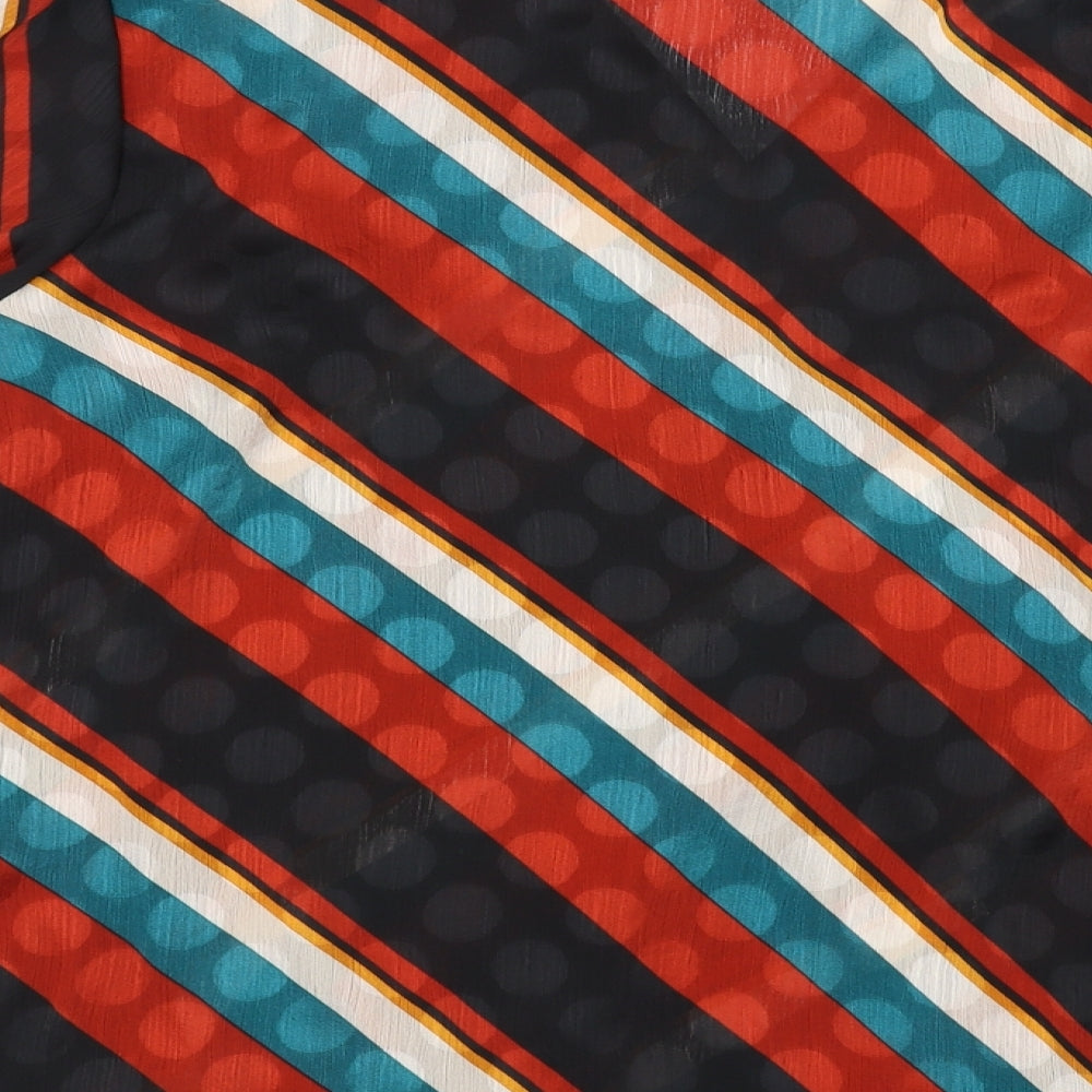 Womens UK Size 14 Soon Multicoloured Basic Blouse