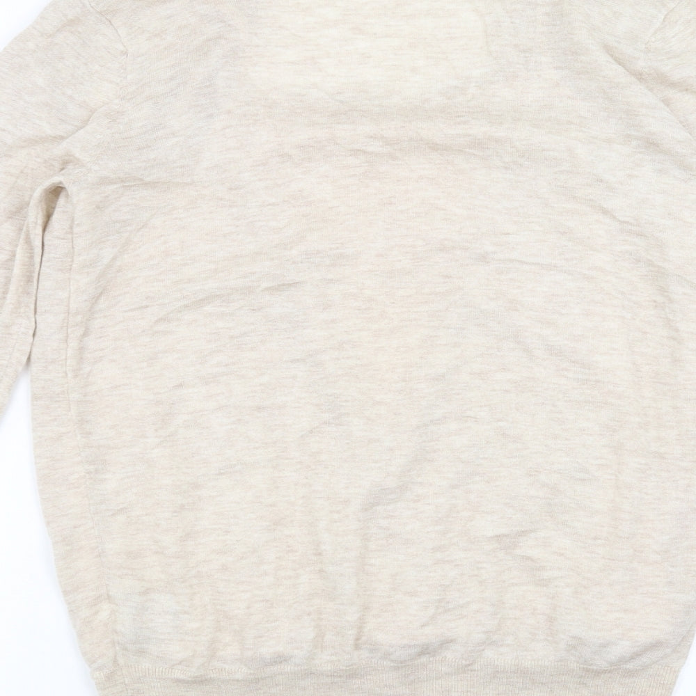 NEXT Womens Beige Pullover Jumper Size 10 - under blouse detail