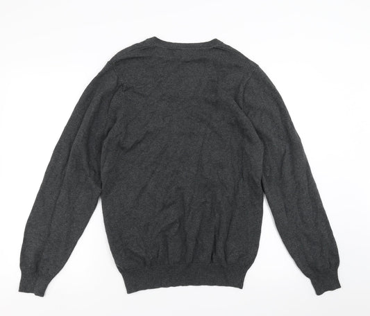 Marks and Spencer Mens Grey Pullover Jumper Size S