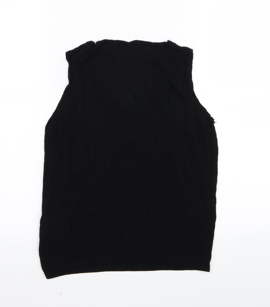 Womens UK Size 10 F&F Black Basic Tank