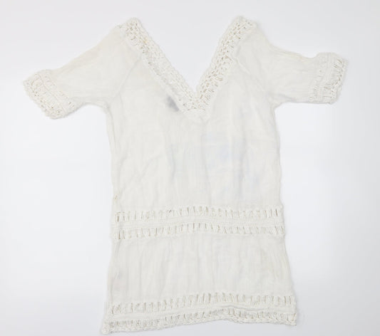 Womens UK Size M Topshop White Basic T-Shirt
