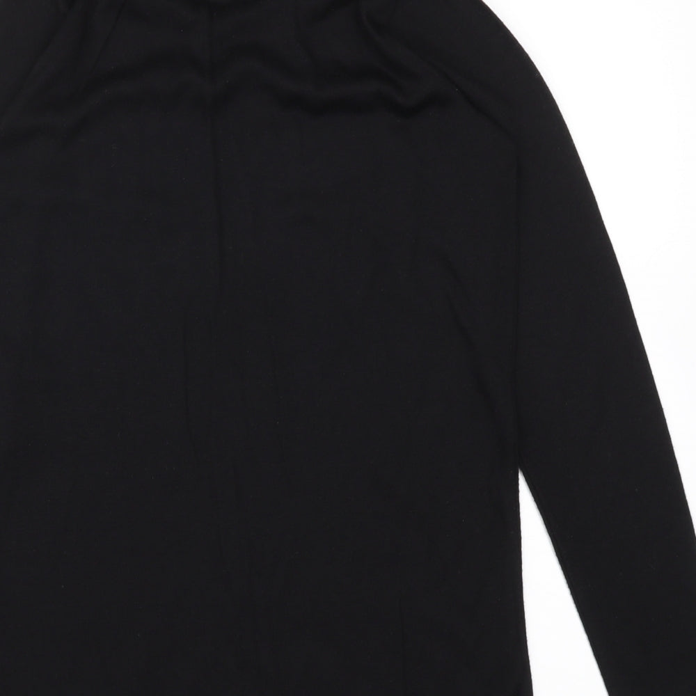 Womens UK Size L Preworn Black Basic T-Shirt