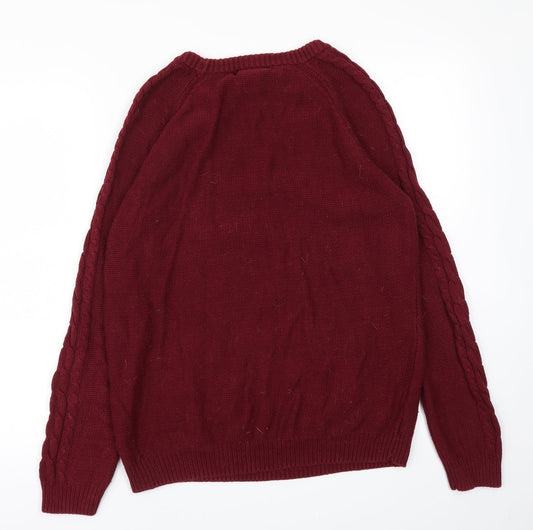 FOREVER 21 Womens Red Pullover Jumper Size M