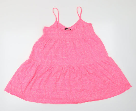 Topshop Womens Pink Fit & Flare Size 10
