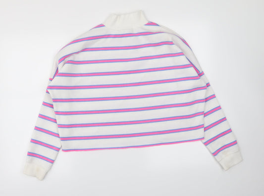 Primark Womens Pink Striped Pullover Jumper Size XS