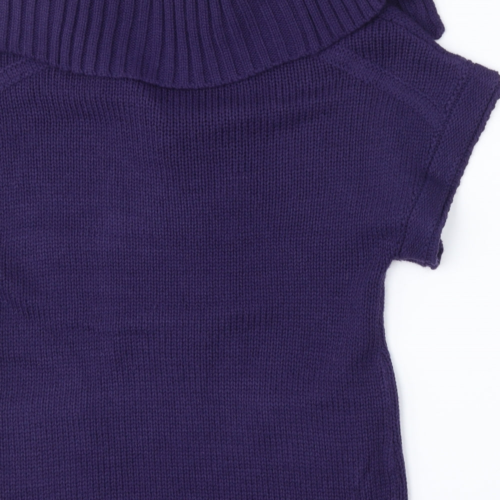 Chloe White Womens Purple Full Zip Jumper Size 14