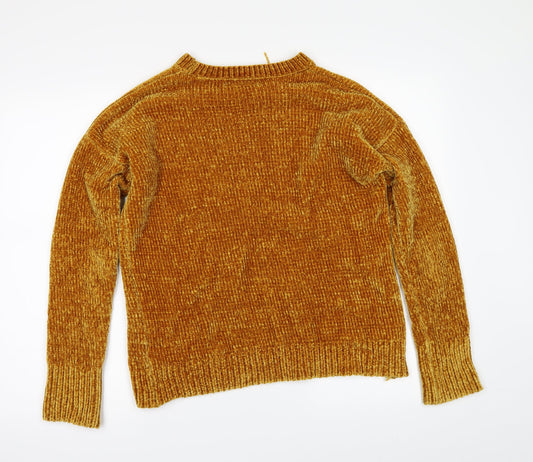 Primark Womens Yellow Pullover Jumper Size 2XS