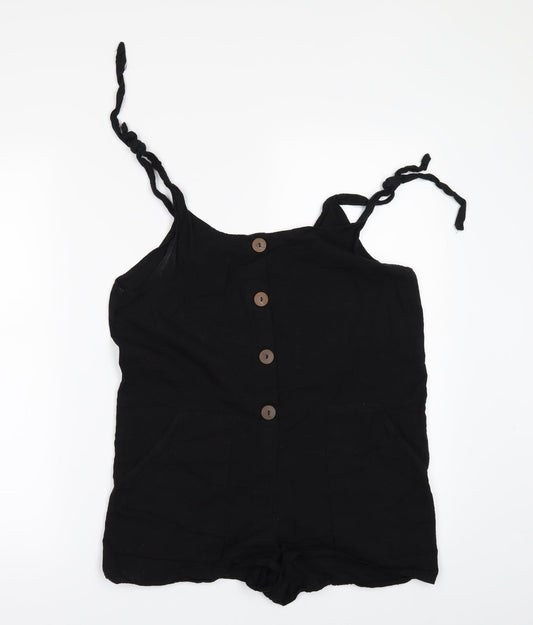 Womens UK Size 4 ASOS One-Piece Black Playsuit