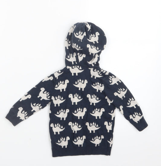 George Boys Blue Geometric Knit Pullover Jumper Size 6-9 Months - Hoodie